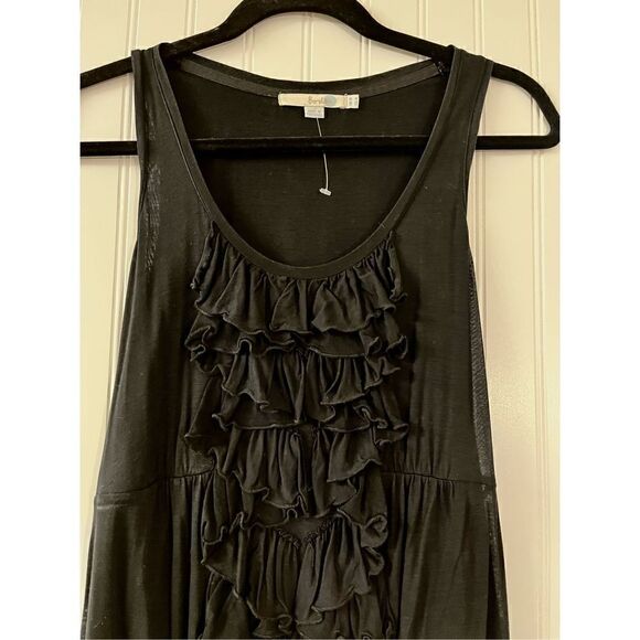Boden tank dress black with ruffle front sz 4 - Picture 2 of 4